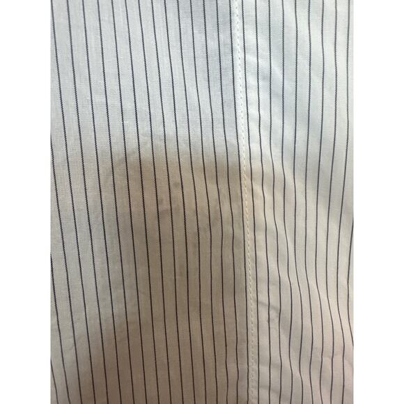 Madewell  Navy Blue Top with White and Blue Striped Overlapping Open Back Detail - Picture 6 of 7